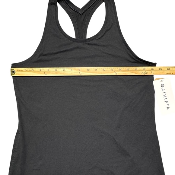 Athleta Power Up Tank Top NWT Womens Medium Black Workout No Stink UPF Wicking - Picture 6 of 16